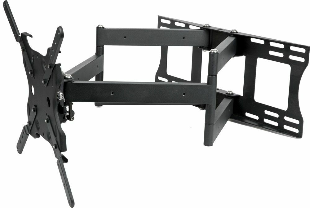 Dual Arm Articulating (Full Motion) Outdoor Weatherproof Mount for 49" - 80" TV Screens & Displays - SB-WM-ART2-XL-BL (Black)